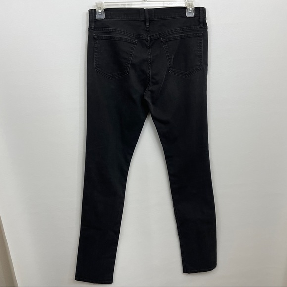 Frame Denim Mens 30 x 33 L'Homme Skinny Jeans Black Distressed - Picture 6 of 10